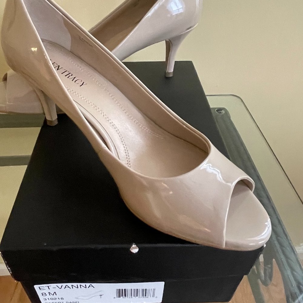 Size 8 Nude Open Toe Pump